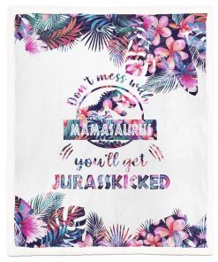 Gearhumans Gearhuman 3D Mamasaurus Mothers Day Gift Custom Blanket GW23037 Blanket Blanket M(51''x59'')