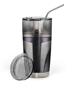Gearhumans Gearhuman 3D Mandalorian Helmet Machine Custom Design Vacuum Insulated Tumbler GL31074 Tumbler 20oz