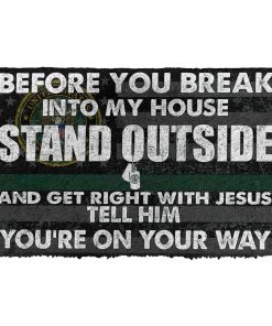 Gearhumans Gearhuman 3D Military Before You Break Into My House Custom Doormat GW310332 Doormat Doormat S(15,8''x23,6'') 