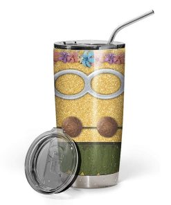 Gearhumans Gearhuman 3D Minion Coconut Bikini Custom Design Vacuum Insulated Glitter Tumbler GW110516 Glitter Tumbler 20oz/Glitter