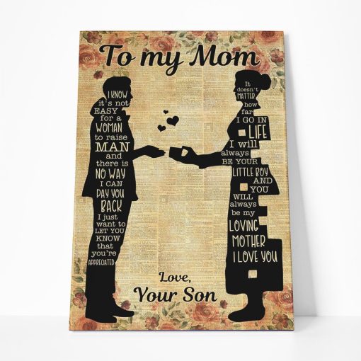 Gearhumans Gearhuman 3D Mom and Son Canvas GJ010424 Canvas 1 Piece Non Frame M