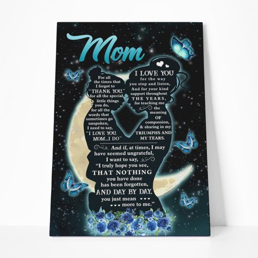 Gearhumans Gearhuman 3D Mom I love You Canvas GJ010407 Canvas 1 Piece Non Frame M