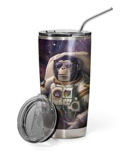 Gearhumans Gearhuman 3D Monkey Astronaut Custom Design Vacuum Insulated Tumbler GV13053 Tumbler 20oz