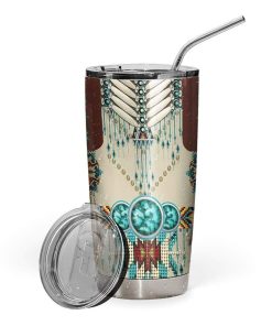 Gearhumans Gearhuman 3D Native American Culture Pattern Custom Design Vacuum Insulated Tumbler GV280712 Tumbler 20oz