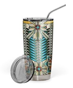 Gearhumans Gearhuman 3D Native American Pattern Custom Design Vacuum Insulated Tumbler GV280732 Tumbler 20oz