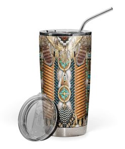 Gearhumans Gearhuman 3D Native American Pattern Seamless Custom Design Vacuum Insulated Tumbler GV290718 Tumbler 20oz
