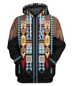 Gearhumans Gearhuman 3D Native American Pattern Tshirt Hoodie Apparel GB180321 3D Apparel Hoodie S