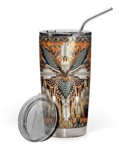 Gearhumans Gearhuman 3D Native American Seamless Pattern Custom Design Vacuum Insulated Tumbler GV300712 Tumbler 20oz