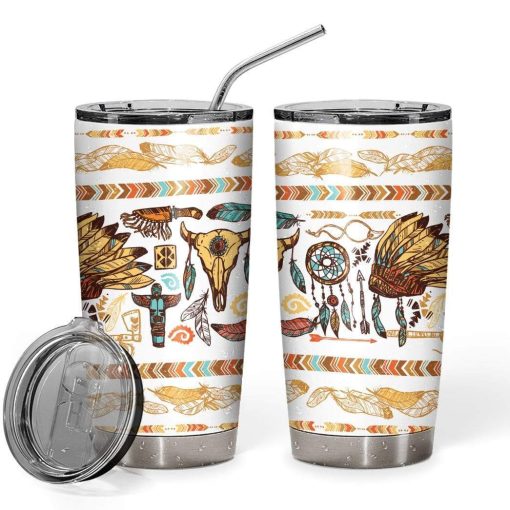 Gearhumans Gearhuman 3D Native American Vacuum Insulated Tumbler GV280711 Tumbler