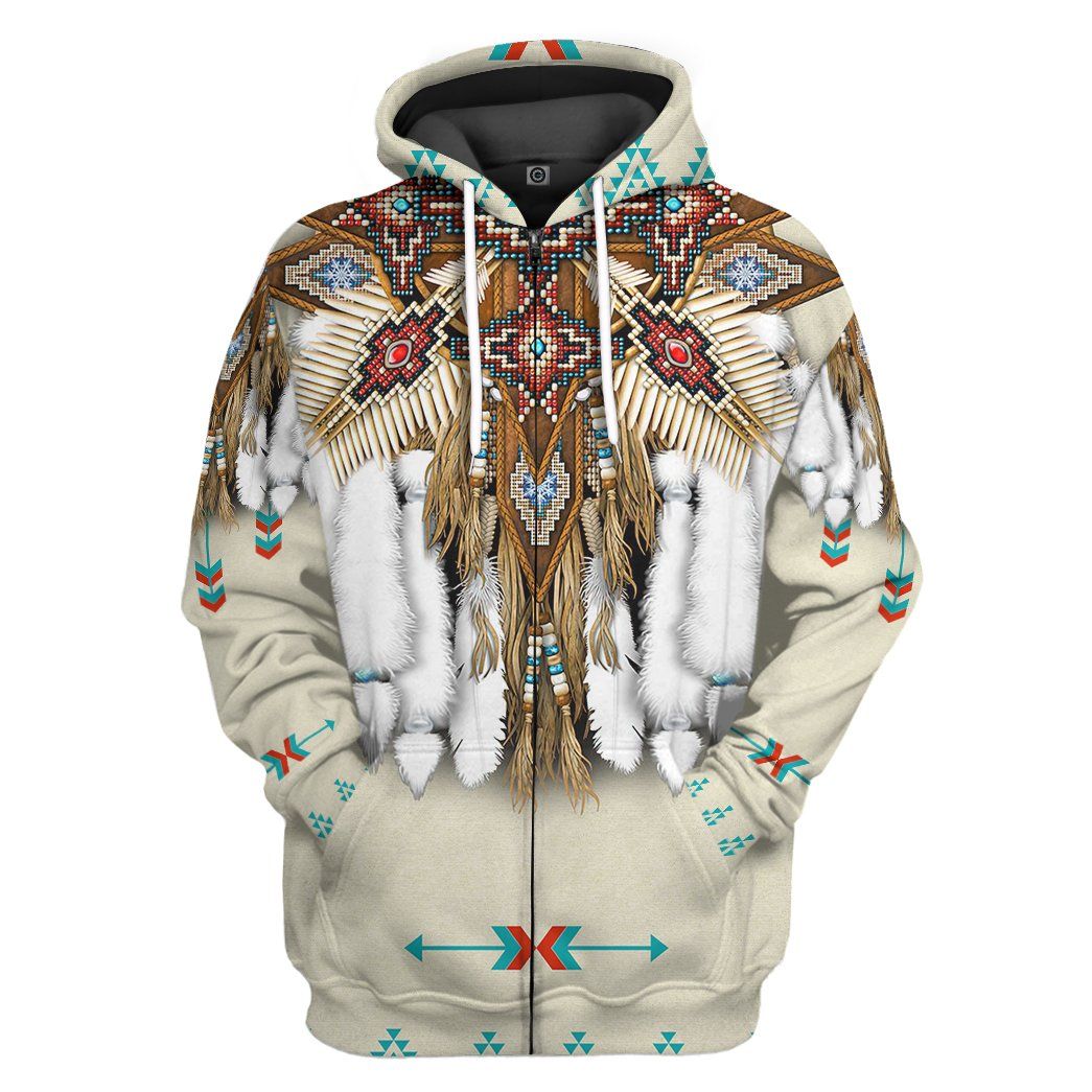 Gearhumans 3D Native Pattern Tshirt Hoodie Apparel 4 Gearhumans Gearhuman 3D Native Pattern Tshirt Hoodie Apparel GB110324 3D Apparel Zip Hoodie S