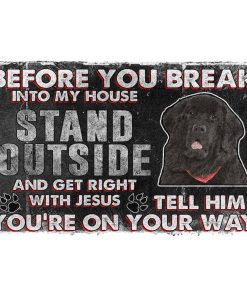 Gearhumans Gearhuman 3D Newfoundland Before You Break Into My House Custom Doormat GW010428 Doormat Doormat S(15,8''x23,6'')