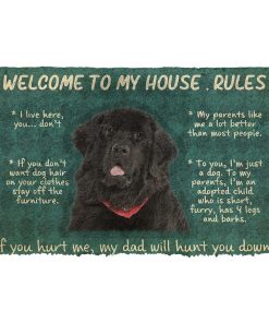 Gearhumans Gearhuman 3D Newfoundland Welcome To My House Rules Custom Doormat GW12033 Doormat Doormat S(15,8''x23,6'')