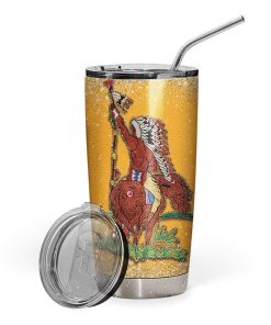 Gearhumans Gearhuman 3D Nudie Suit Native American Glitter Custom Design Vacuum Insulated Tumbler GC05081 Tumbler 20oz