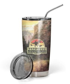 Gearhumans Gearhuman 3D Papasaurus Rawwsome Custom Name Design Vacuum Insulated Tumbler GW18054 Tumbler 20oz
