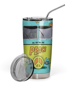 Gearhumans Gearhuman 3D Peace Hippie The Mystery Machine Car Custom Design Vacuum Insulated Tumbler GV140810 Tumbler 20oz