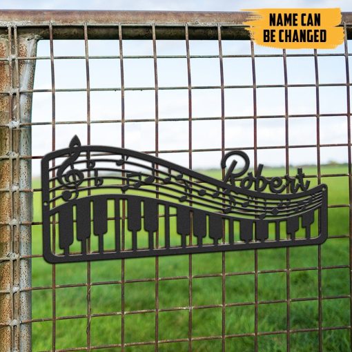 Gearhumans Gearhuman 3D Piano Custom Name Metal Sign GW190320 Metal Sign