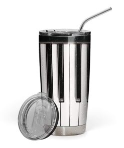 Gearhumans Gearhuman 3D Piano Keyboard Custom Design Vacuum Insulated Tumbler GV100816 Tumbler 20oz