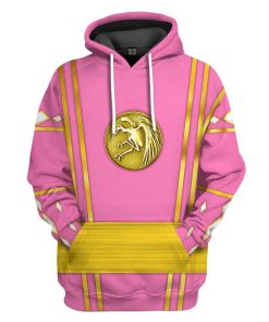 Gearhumans Gearhuman 3D Pink Ninja Mighty Morphin Power Rangers Custom Tshirt Hoodie Apparel GJ24033 3D Apparel Hoodie S