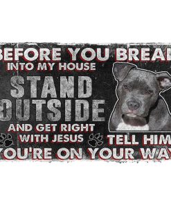 Gearhumans Gearhuman 3D Pitbull Before You Break Into My House Custom Doormat GW010415 Doormat Doormat S(15,8''x23,6'') 