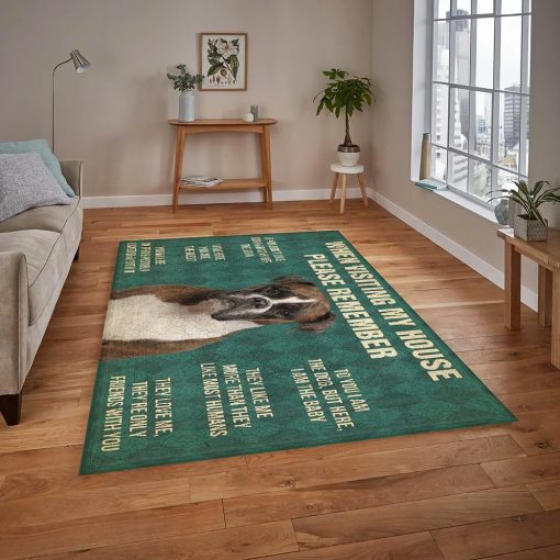 Gearhumans Gearhuman 3D Please Remember Bullmastiff Dog Carpet GV220310 Square Carpet