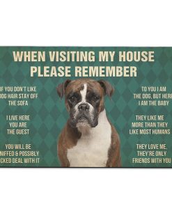 Gearhumans Gearhuman 3D Please Remember Bullmastiff Dog Carpet GV220310 Square Carpet Carpet S