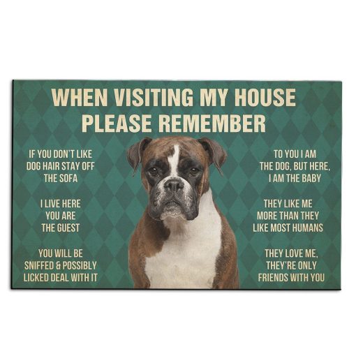 Gearhumans Gearhuman 3D Please Remember Bullmastiff Dog Carpet GV220310 Square Carpet Carpet S