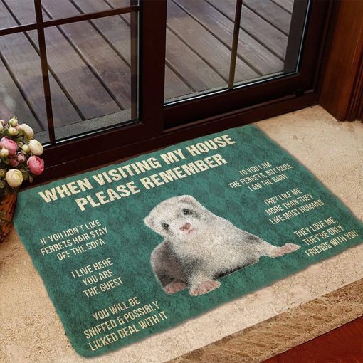 Gearhumans GEARHUMAN 3D PLEASE REMEMBER FERRETS DOORMAT GO27042118 Doormat