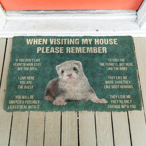 Gearhumans GEARHUMAN 3D PLEASE REMEMBER FERRETS DOORMAT GO27042118 Doormat