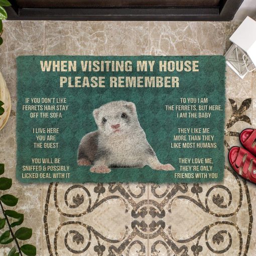 Gearhumans GEARHUMAN 3D PLEASE REMEMBER FERRETS DOORMAT GO27042118 Doormat