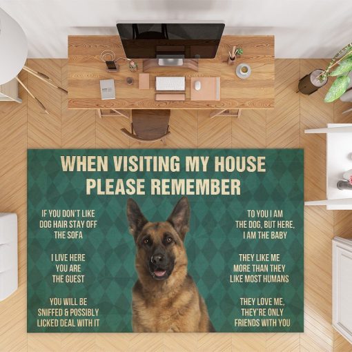 Gearhumans Gearhuman 3D Please Remember German Shepherd Dog Carpet GV22038 Square Carpet