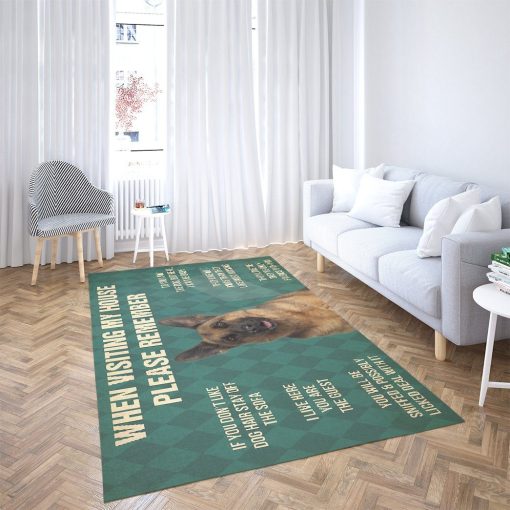 Gearhumans Gearhuman 3D Please Remember German Shepherd Dog Carpet GV22038 Square Carpet
