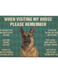 Gearhumans Gearhuman 3D Please Remember German Shepherd Dog Carpet GV22038 Square Carpet Carpet S