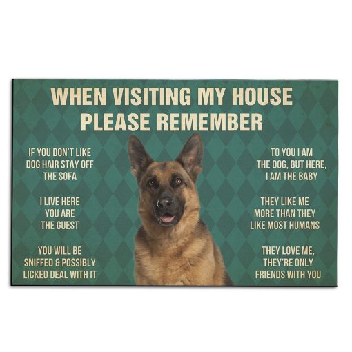Gearhumans Gearhuman 3D Please Remember German Shepherd Dog Carpet GV22038 Square Carpet Carpet S