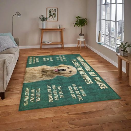 Gearhumans Gearhuman 3D Please Remember Golden Retriever Carpet GV22037 Square Carpet