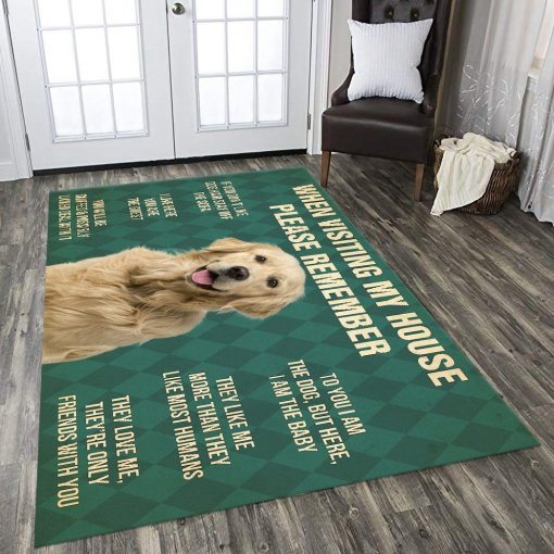 Gearhumans Gearhuman 3D Please Remember Golden Retriever Carpet GV22037 Square Carpet
