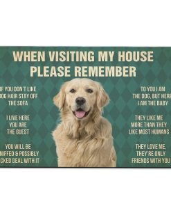 Gearhumans Gearhuman 3D Please Remember Golden Retriever Carpet GV22037 Square Carpet Carpet S