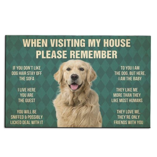 Gearhumans Gearhuman 3D Please Remember Golden Retriever Carpet GV22037 Square Carpet Carpet S