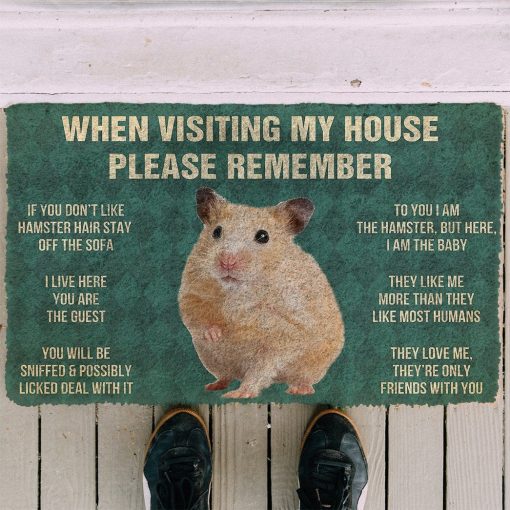Gearhumans GEARHUMAN 3D PLEASE REMEMBER HAMSTER DOORMAT GO27042120 Doormat
