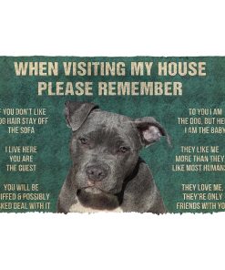 Gearhumans Gearhuman 3D Please Remember Pitbull House Rules Custom Doormat GW01046 Doormat Doormat S(15,8''x23,6'') 