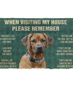 Gearhumans Gearhuman 3D Please Remember Rhodesian Ridgeback House Rule Custom Doormat GW26034 Doormat Doormat S(15,8''x23,6'') 