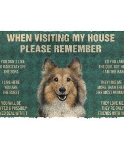 Gearhumans Gearhuman 3D Please Remember Sheltie House Rules Custom Doormat GW01041 Doormat Doormat S(15,8''x23,6'') 