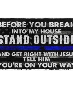 Gearhumans Gearhuman 3D Police Before You Break Into My House Custom Doormat GW310330 Doormat Doormat S(15,8''x23,6'') 