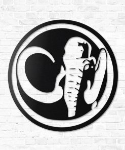Gearhumans Gearhuman 3D Power Ranger Black Mastodon Custom Metal Sign GW19036 Metal Sign Metal Sign XS(8'x8')