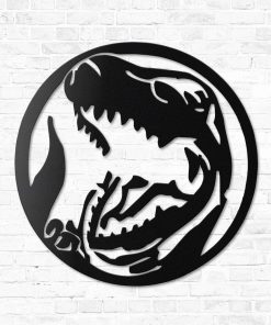 Gearhumans Gearhuman 3D Power Ranger Red Trex Zord Custom Metal Sign GW19037 Metal Sign Metal Sign XS(8'x8')