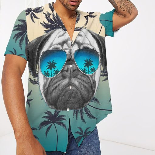 Gearhumans GEARHUMAN 3D Pug Summer Vibe Hawaii Shirt ZK2204216 Hawai Shirt