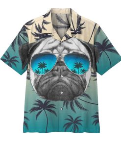 Gearhumans GEARHUMAN 3D Pug Summer Vibe Hawaii Shirt ZK2204216 Hawai Shirt Short Sleeve Shirt S 