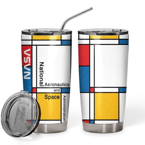 Gearhumans Gearhuman 3D Rectangle Bauhaus Nasa Custom Tumbler GN18088 Tumbler