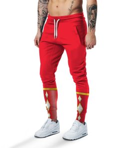 Gearhumans Gearhuman 3D Red Ninja Mighty Morphin Power Rangers Custom Sweatpants Apparel GJ24038 Sweatpants Sweatpants S