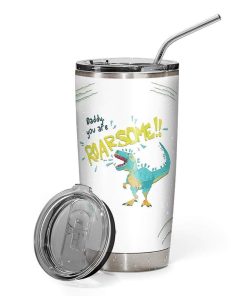 Gearhumans Gearhuman 3D Roarsome Daddy Custom Name Design Vacuum Insulated Tumbler GZ09052 Tumbler 20oz