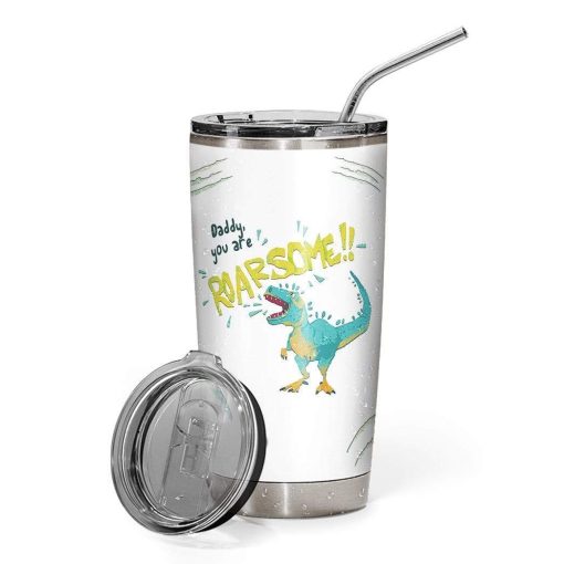 Gearhumans Gearhuman 3D Roarsome Daddy Custom Name Design Vacuum Insulated Tumbler GZ09052 Tumbler 20oz